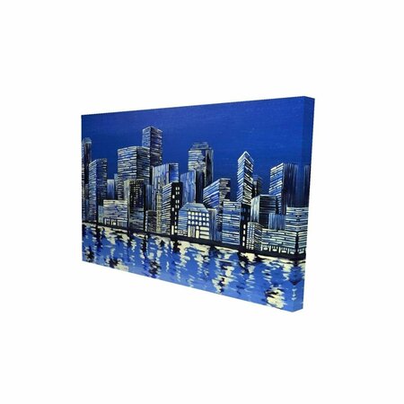 FONDO 20 x 30 in. City In Blue-Print on Canvas FO3329970